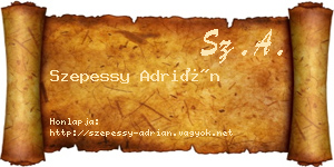 Szepessy Adrián névjegykártya