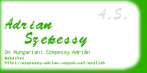 adrian szepessy business card